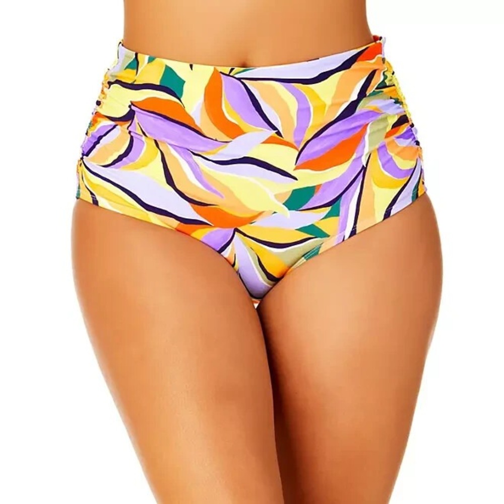 Anne Cole Ladies Convertible High Waist Swim Bottom Size XS Seaway Grass W Navy